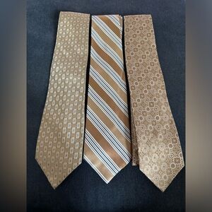 3-Pack Men’s Tan Neck Ties